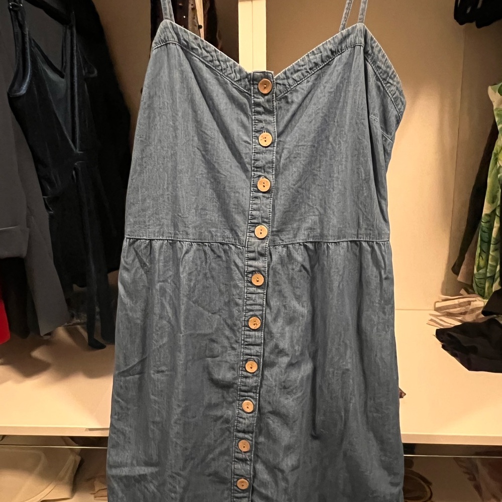 Maurices Strapless Blue Denim Dress